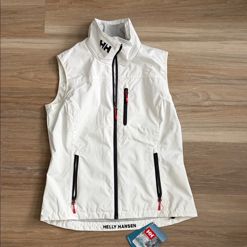 Helly Hansen White Vest with Black and Red Details
